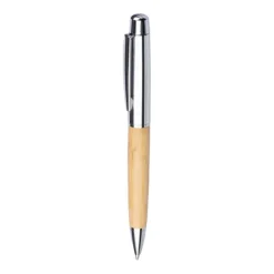 Gift Campaign Penna in acciaio inox con impugnatura in bambù e inchiostro blu></noscript> Penne In Metallo