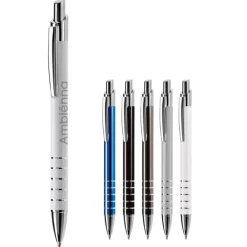 Gift Campaign Penna in alluminio con 5 anelli argentati e inchiostro nero></noscript> Penne In Metallo