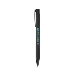 Gift Campaign Penna in alluminio con finitura in gomma colorata e inchiostro blu></noscript> Penne In Metallo