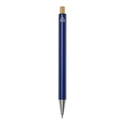Gift Campaign Penna in alluminio riciclato con pulsante di bambù e inchiostro nero></noscript> Penne Ecologiche|Penne In Metallo