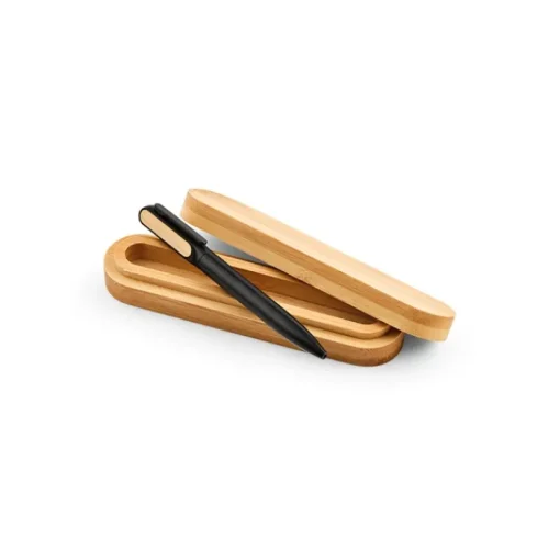 Gift Campaign Penna in alluminio riciclato e bambù con inchiostro blu Dokumental®> Penne Ecologiche|Penne In Metallo