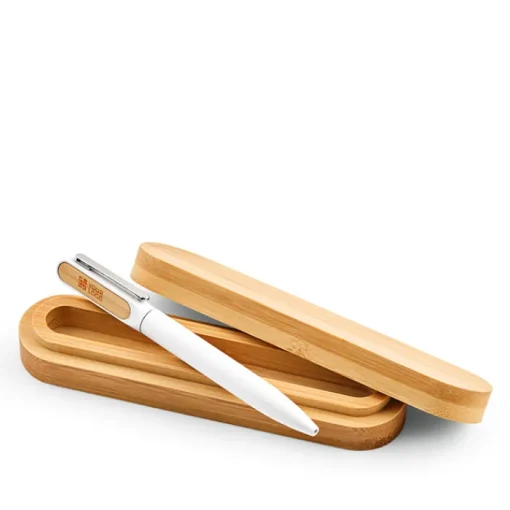 Gift Campaign Penna in alluminio riciclato e bambù con inchiostro blu Dokumental®> Penne Ecologiche|Penne In Metallo
