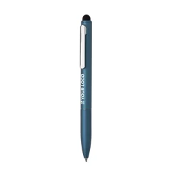 Gift Campaign Penna in alluminio riciclato con gommino touchscreen e inchiostro blu></noscript> Penne In Metallo