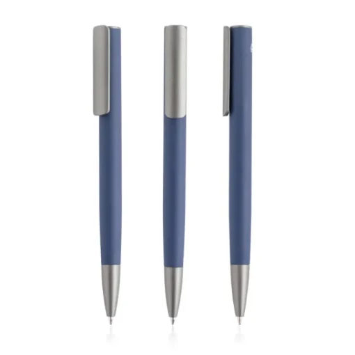Gift Campaign Penna in alluminio riciclato con finitura in gomma e inchiostro blu> Penne Ecologiche|Penne In Metallo