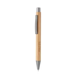 Gift Campaign Penna in bambù a sfera con clip metallica e inchiostro blu> Penne Ecologiche