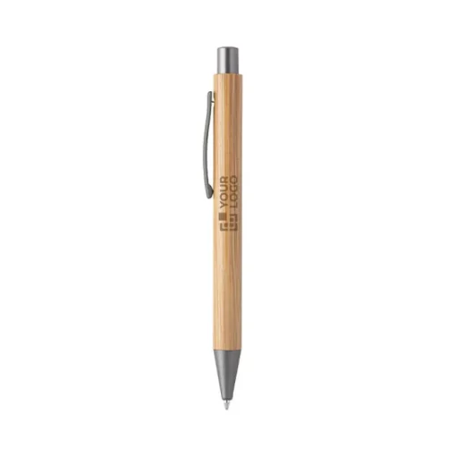 Gift Campaign Penna in bambù a sfera con clip metallica e inchiostro blu> Penne Ecologiche