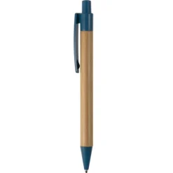 Gift Campaign Penna in bambù con dettagli colorati in paglia di grano inchiostro blu> Penne Ecologiche