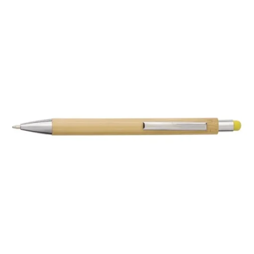 Gift Campaign Penna in bambù con gommino touch screen colorato e inchiostro blu> Penne Ecologiche|Penne Touch