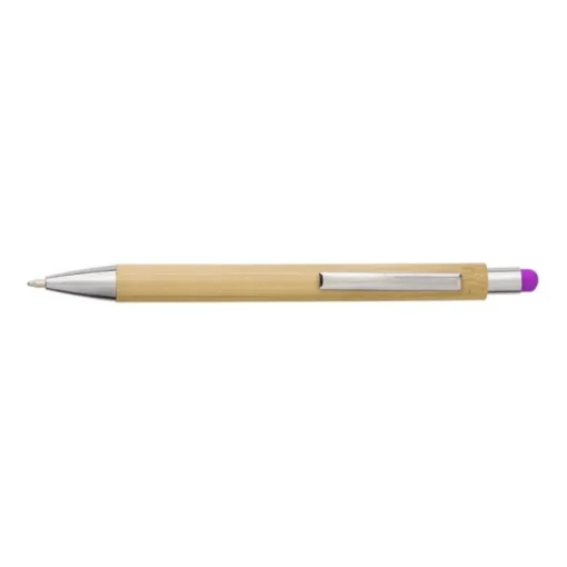 Gift Campaign Penna in bambù con gommino touch screen colorato e inchiostro blu> Penne Ecologiche|Penne Touch