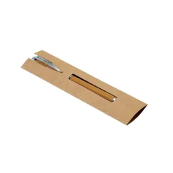 Gift Campaign Penna in bambù con meccanismo twist, clip in metallo e inchiostro blu> Penne Ecologiche