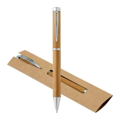 Gift Campaign Penna in bambù con meccanismo twist, clip in metallo e inchiostro blu></noscript> Penne Ecologiche