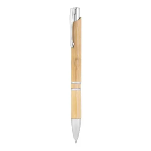 Gift Campaign Penna in bambù e alluminio con logo inchiostro blu Aster Bamboo> Penne Ecologiche