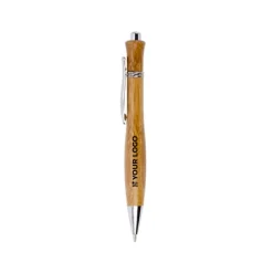 Gift Campaign Penna in legno con logo dai dettagli in metallo inchiostro nero Curvy></noscript> Penne Ecologiche