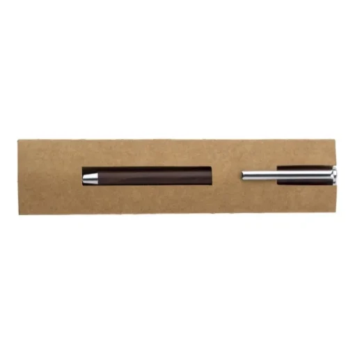 Gift Campaign Penna in legno wengé con clip in metallo e inchiostro Dokumental blu> Penne Ecologiche