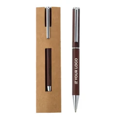 Gift Campaign Penna in legno wengé con clip in metallo e inchiostro Dokumental blu></noscript> Penne Ecologiche