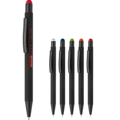 Gift Campaign Penna in metallo con gommino touch colorato e inchiostro blu> Penne In Metallo