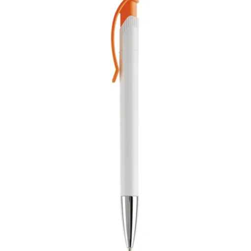 Gift Campaign Penna in plastica bianca con dettagli sul pulsante> Penne Di Plastica