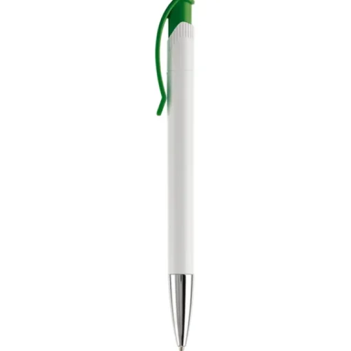 Gift Campaign Penna in plastica bianca con dettagli sul pulsante> Penne Di Plastica