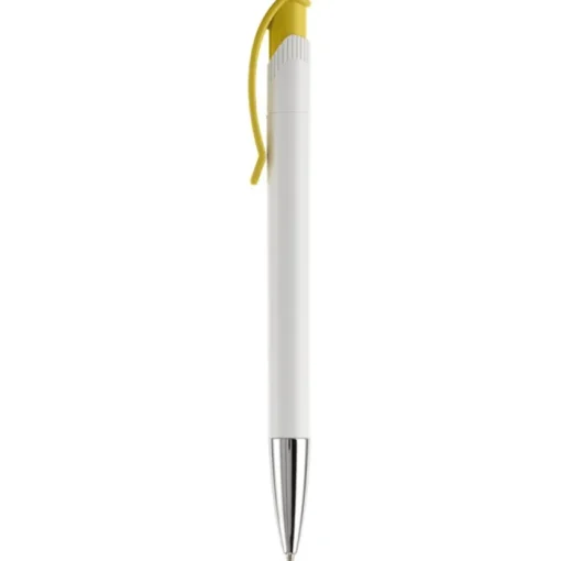 Gift Campaign Penna in plastica bianca con dettagli sul pulsante> Penne Di Plastica