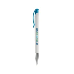 Gift Campaign Penna in plastica bianca con dettagli sul pulsante></noscript> Penne Di Plastica