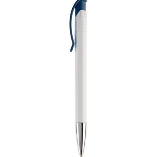 Gift Campaign Penna in plastica bianca con dettagli sul pulsante> Penne Di Plastica