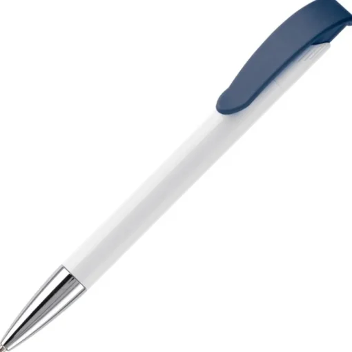 Gift Campaign Penna in plastica bianca con dettagli sul pulsante> Penne Di Plastica