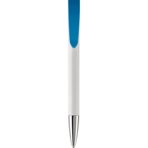 Gift Campaign Penna in plastica bianca con dettagli sul pulsante> Penne Di Plastica