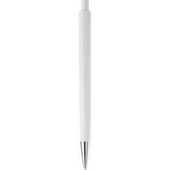 Gift Campaign Penna in plastica bianca con colore sotto la clip e inchiostro blu></noscript> Penne Di Plastica