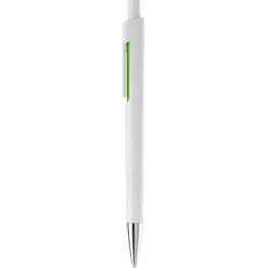 Gift Campaign Penna in plastica bianca con colore sotto la clip e inchiostro blu></noscript> Penne Di Plastica