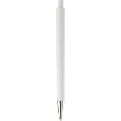 Gift Campaign Penna in plastica bianca con colore sotto la clip e inchiostro blu></noscript> Penne Di Plastica