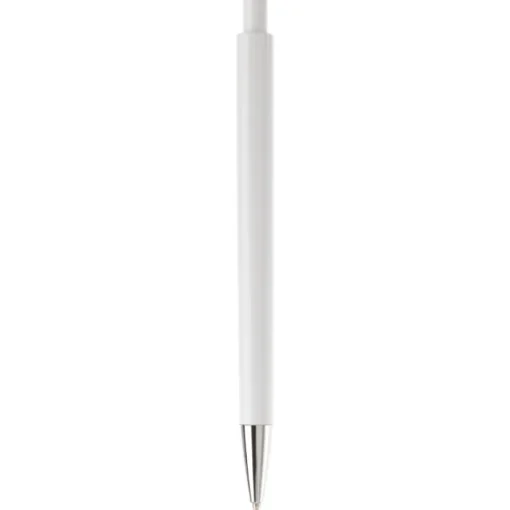 Gift Campaign Penna in plastica bianca con colore sotto la clip e inchiostro blu> Penne Di Plastica