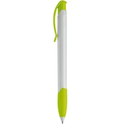 Gift Campaign Penna in plastica bianca con clip ad arco colorata e inchiostro blu></noscript> Penne Di Plastica