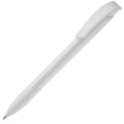 Gift Campaign Penna in plastica bianca con clip ad arco colorata e inchiostro blu></noscript> Penne Di Plastica
