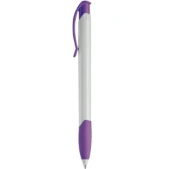 Gift Campaign Penna in plastica bianca con clip ad arco colorata e inchiostro blu></noscript> Penne Di Plastica