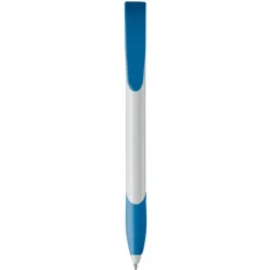 Gift Campaign Penna in plastica bianca con clip ad arco colorata e inchiostro blu></noscript> Penne Di Plastica