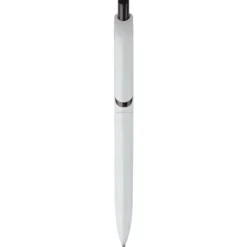 Gift Campaign Penna in plastica bianca con pulsante in colori vivaci fatta in EU> Penne Di Plastica