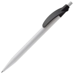 Gift Campaign Penna in plastica bianca con clip arcuata colorato e inchiostro blu> Penne Di Plastica