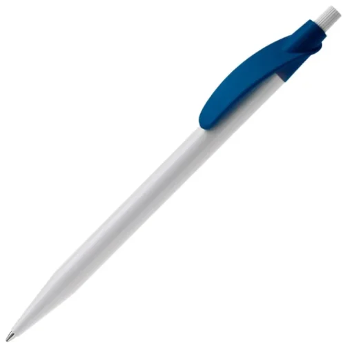 Gift Campaign Penna in plastica bianca con clip arcuata colorato e inchiostro blu> Penne Di Plastica