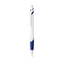 Gift Campaign Penna in plastica bianca con dettaglio colorato e inchiostro blu> Penne Di Plastica