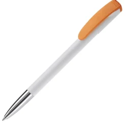 Gift Campaign Penna in plastica bianca con clip ricurva colorata e inchiostro blu></noscript> Penne Di Plastica