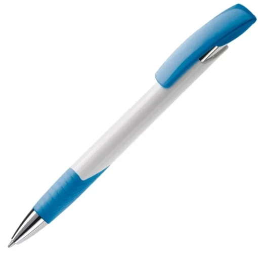 Gift Campaign Penna in plastica con clip e impugnatura colorata inchiostro blu> Penne Di Plastica