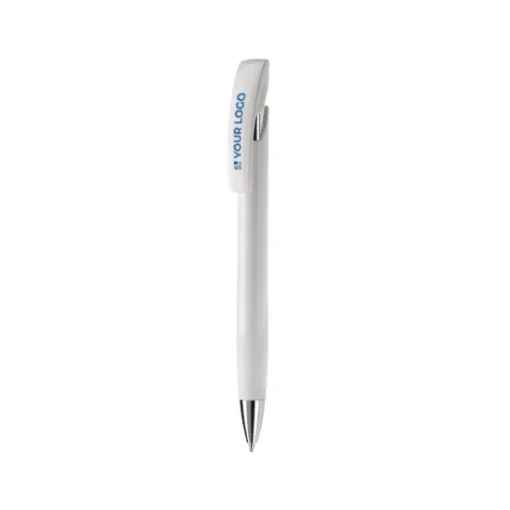 Gift Campaign Penna in plastica con clip e impugnatura colorata inchiostro blu> Penne Di Plastica
