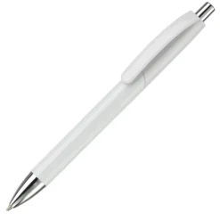 Gift Campaign Penna in plastica con pulsante e punta in metallo inchiostro blu> Penne Di Plastica