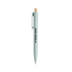 Gift Campaign Penna in plastica riciclata con pulsante in bambù inchiostro blu></noscript> Penne Ecologiche|Penne Di Plastica