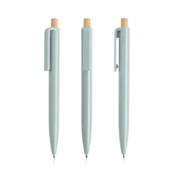 Gift Campaign Penna in plastica riciclata con pulsante in bambù inchiostro blu></noscript> Penne Ecologiche|Penne Di Plastica