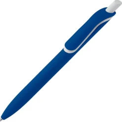 Gift Campaign Penna in plastica riciclata con pulsante bianco e inchiostro blu> Penne Ecologiche|Penne Di Plastica