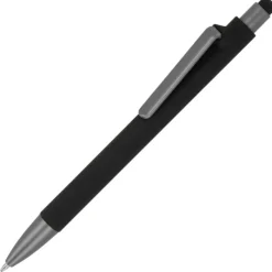 Gift Campaign Penna in plastica riciclata con gommino touch nero e inchiostro blu> Penne Ecologiche|Penne Di Plastica