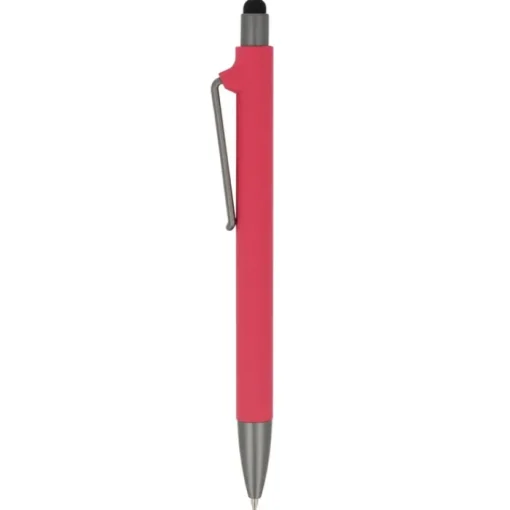 Gift Campaign Penna in plastica riciclata con gommino touch nero e inchiostro blu> Penne Ecologiche|Penne Di Plastica