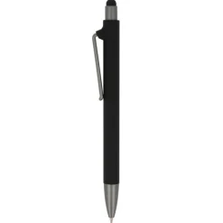Gift Campaign Penna in plastica riciclata con gommino touch nero e inchiostro blu></noscript> Penne Ecologiche|Penne Di Plastica