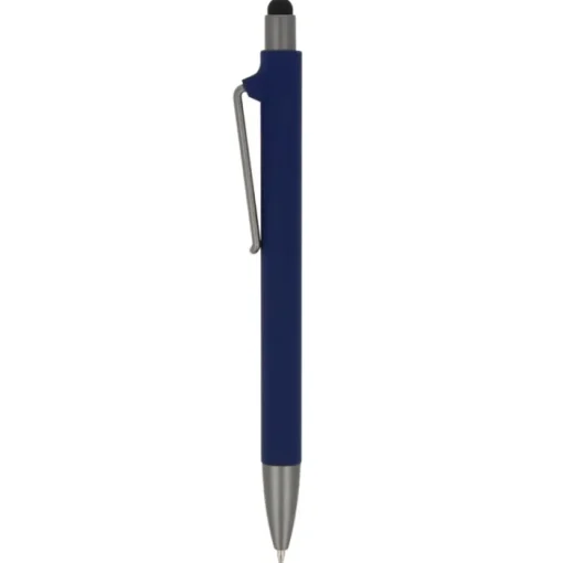 Gift Campaign Penna in plastica riciclata con gommino touch nero e inchiostro blu> Penne Ecologiche|Penne Di Plastica